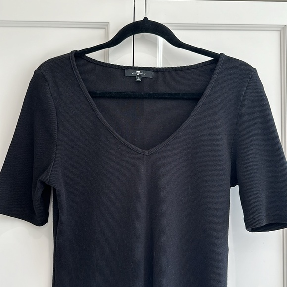 7 for all Mankind ribbed, contour bodysuit, preloved, like new, size large - Picture 2 of 3